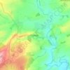 Topografische kaart Oreton, hoogte, reliëf