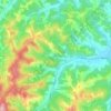 Topografische kaart Kranach, hoogte, reliëf