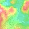 Topografische kaart Vendalen, hoogte, reliëf