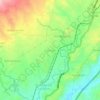 Topografische kaart Caringin, hoogte, reliëf