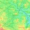 Topografische kaart Wednesbury, hoogte, reliëf