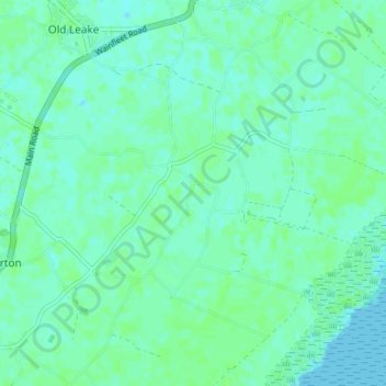 Topografische kaart Leverton Outgate, hoogte, reliëf