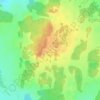 Topografische kaart Popasnaya, hoogte, reliëf