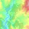 Topografische kaart O Cachafeiro, hoogte, reliëf