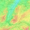 Topografische kaart Baden, hoogte, reliëf