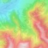 Topografische kaart Le Leutaz, hoogte, reliëf