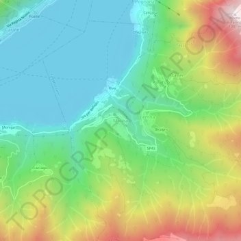 Topografische kaart Molina, hoogte, reliëf