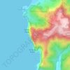 Topografische kaart Hikurangi, hoogte, reliëf