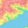 Topografische kaart Kérézoun, hoogte, reliëf