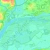 Topografische kaart L'Ouchette, hoogte, reliëf