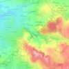 Topografische kaart Le Pouët, hoogte, reliëf