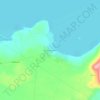 Topografische kaart Puerto Calafquén, hoogte, reliëf