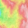 Topografische kaart Lamas, hoogte, reliëf