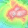 Topografische kaart Doña Juana, hoogte, reliëf