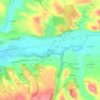 Topografische kaart Pradessus, hoogte, reliëf