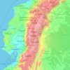 Topografische kaart Tungurahua, hoogte, reliëf