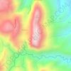 Topografische kaart Mount Unapan, hoogte, reliëf