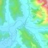 Topografische kaart Chaukhutia, hoogte, reliëf