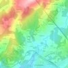 Topografische kaart Mudelos, hoogte, reliëf