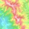 Topografische kaart Ranchula, hoogte, reliëf