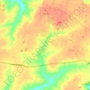 Topografische kaart Kelstern, hoogte, reliëf