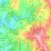 Topografische kaart Proselha, hoogte, reliëf
