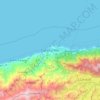 Topografische kaart Catia La Mar, hoogte, reliëf