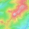 Topografische kaart Puy Griou, hoogte, reliëf