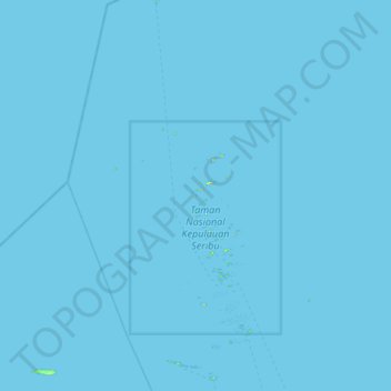 Topografische kaart Pulau Lipan, hoogte, reliëf