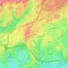 Topografische kaart Alcoitão, hoogte, reliëf