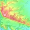 Topografische kaart Altos de Jalisco, hoogte, reliëf