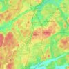 Topografische kaart Handen, hoogte, reliëf