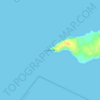 Topografische kaart Lyall Point, hoogte, reliëf