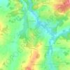 Topografische kaart Puy d'Eau, hoogte, reliëf