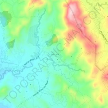 Topografische kaart Sumilang, hoogte, reliëf