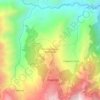 Topografische kaart Barrio población desplazada, hoogte, reliëf