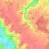 Topografische kaart Rigourdaine, hoogte, reliëf