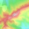 Topografische kaart el Turmell, hoogte, reliëf