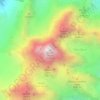 Topografische kaart Grand Teton, hoogte, reliëf