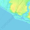 Topografische kaart Newport Beach, hoogte, reliëf