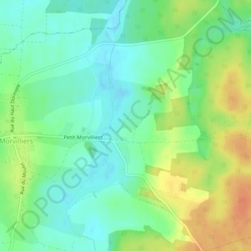Topografische kaart La Force, hoogte, reliëf