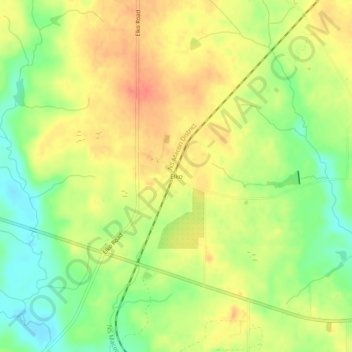 Topografische kaart Elko, hoogte, reliëf
