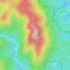 Topografische kaart Adams Mountain, hoogte, reliëf