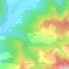 Topografische kaart laluri, hoogte, reliëf