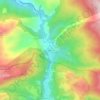 Topografische kaart Agüera, hoogte, reliëf