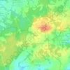 Topografische kaart Lannouée, hoogte, reliëf