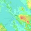 Topografische kaart Hauho, hoogte, reliëf