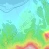 Topografische kaart Bademli, hoogte, reliëf