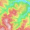 Topografische kaart Piéfaud, hoogte, reliëf