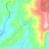 Topografische kaart Yayla, hoogte, reliëf